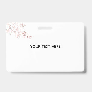 Tarjeta De Identificación Crea tu propio elegante blanco