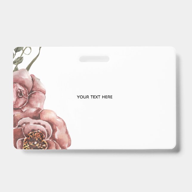 Tarjeta De Identificación Crea tu propio floral  (Parte frontal)