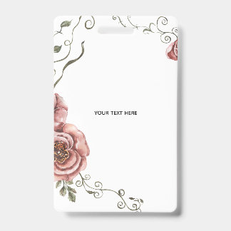 Tarjeta De Identificación Crea tu propio floral 