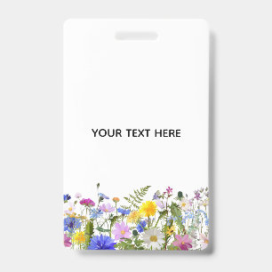 Tarjeta De Identificación Crea tus propias flores coloridas