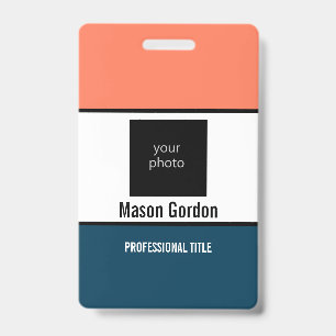Tarjeta De Identificación Creado para ti, emblema elegante