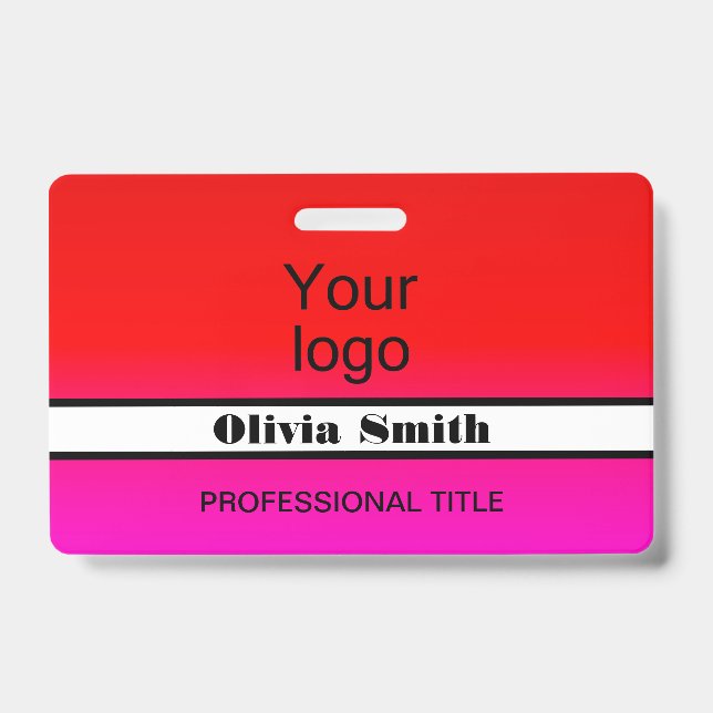 Tarjeta De Identificación Creado para usted, placa elegante (Parte frontal)