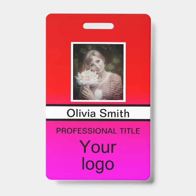 Tarjeta De Identificación Creado para usted, placa elegante (Parte frontal)