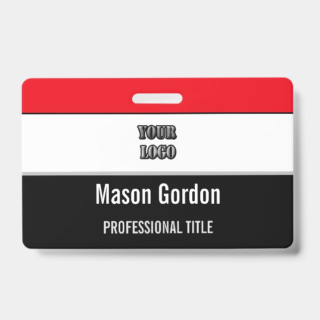 Tarjeta De Identificación Creado para usted, placa elegante (Parte frontal)