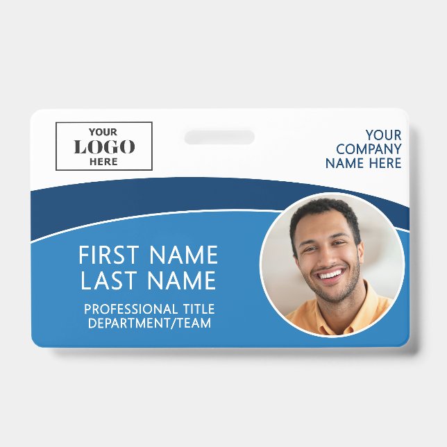Tarjeta De Identificación Creador de Credenciales de Empleado con Código de  (Parte frontal)