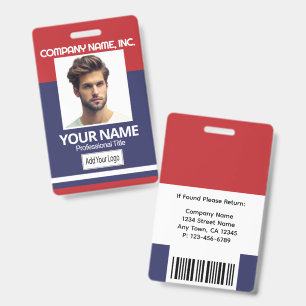 Tarjeta De Identificación Creador de Credenciales / Foto Escolar - Rojo Blan