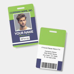 Tarjeta De Identificación Creador de insignias de foto para empleados / escu