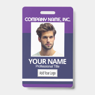 Tarjeta De Identificación Creador de insignias de foto para empleados / escu