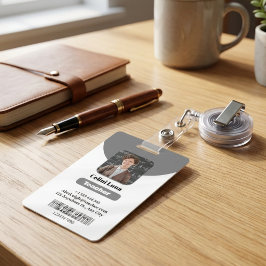 Tarjeta De Identificación Creador de insignias de identificación fotográfica
