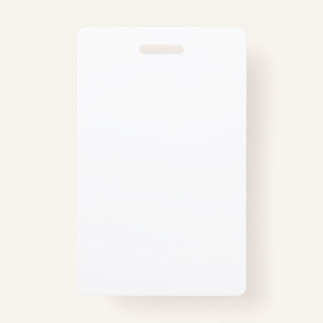 Tarjeta De Identificación Crear su propio distintivo vertical blanco (Anverso)