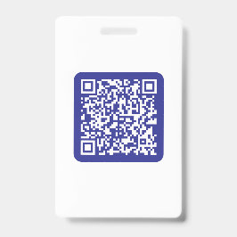 Tarjeta De Identificación Crear un código QR escaneado | Azul oscuro editabl