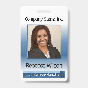 Tarjeta De Identificación Credencial con foto para empleados de oficina