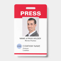 Credencial de Empleado de Prensa Invitado a Evento