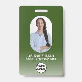 Tarjeta De Identificación Credencial de empleado personalizada con foto grad