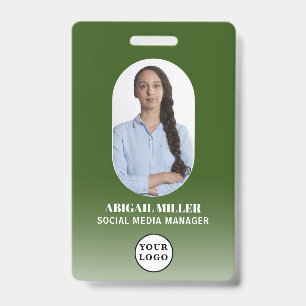 Tarjeta De Identificación Credencial de empleado personalizada con foto grad