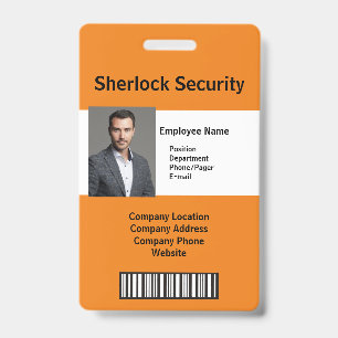 Tarjeta De Identificación Credencial de identificación con código de segurid
