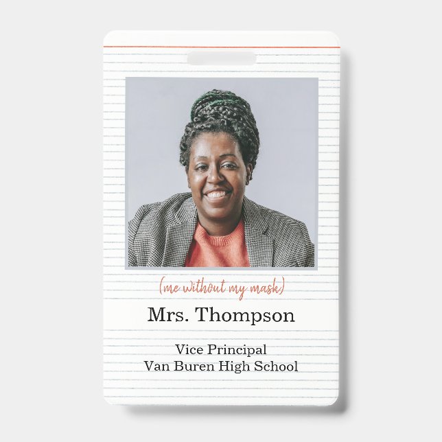 Tarjeta De Identificación Credencial de identificación de administrador de r (Parte frontal)