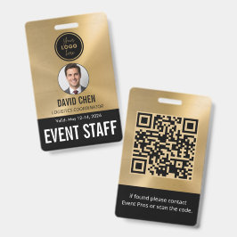 Tarjeta De Identificación Credencial de identificación de personal de evento