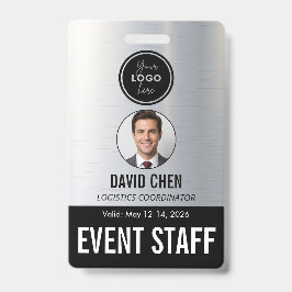 Tarjeta De Identificación Credencial de identificación de personal de evento