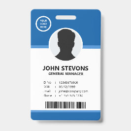 Tarjeta De Identificación Credencial de identificación del empleado con logo