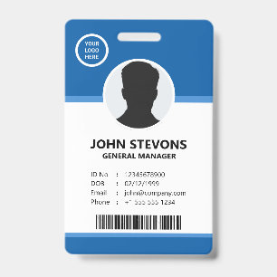 Tarjeta De Identificación Credencial de identificación del empleado con logo