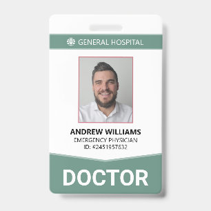 Tarjeta De Identificación Credencial de identificación del personal médico d