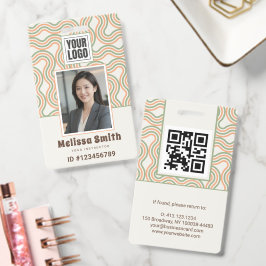 Tarjeta De Identificación Credencial de identificación fotográfica con patró