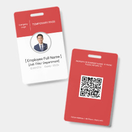 Tarjeta De Identificación Credencial de identificación fotográfica para visi