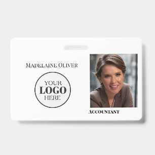 Tarjeta De Identificación Credencial de identificación moderna con foto del 