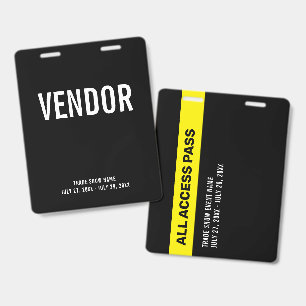 Tarjeta De Identificación Credencial de identificación para evento de feria 