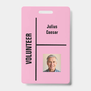 Tarjeta De Identificación Credencial de identificación para evento de volunt