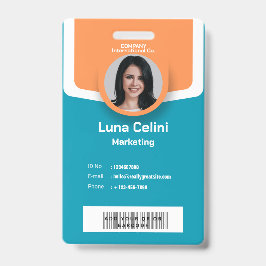 Tarjeta De Identificación Credencial de identificación personalizada con fot