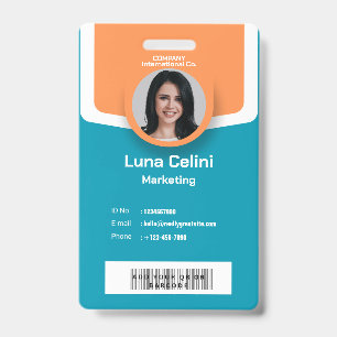 Tarjeta De Identificación Credencial de identificación personalizada con fot