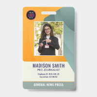 Credencial de Prensa de Periodista  Fotografía ID 