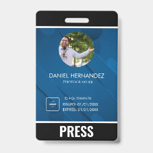 Tarjeta De Identificación Credencial de prensa para fotógrafo de fotos
