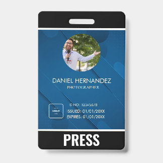 Tarjeta De Identificación Credencial de prensa para fotógrafo de fotos