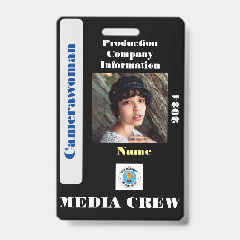Tarjeta De Identificación Credencial para el equipo de medios
