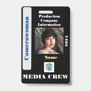 Tarjeta De Identificación Credencial para el equipo de medios