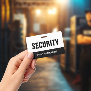 Tarjeta De Identificación Credenciales de seguridad para eventos y fiestas