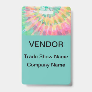 Tarjeta De Identificación Credenciales de Vendedor de Feria Comercial