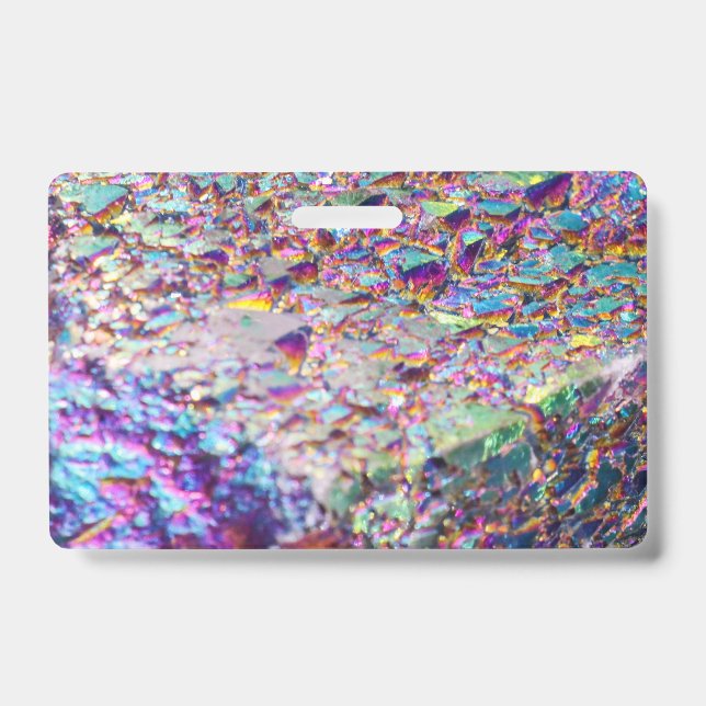 Tarjeta De Identificación Cristales de Aura Arcoiris (Parte frontal)