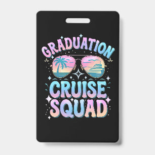 Tarjeta De Identificación Crucero de graduación equipo barco de cruceros ret
