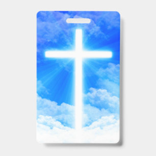 Tarjeta De Identificación Cruz de Luz Jesucristo Cristiana Personalizable