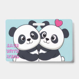 Tarjeta De Identificación Cuaderno de presupuesto Panda Hug – Planificador l
