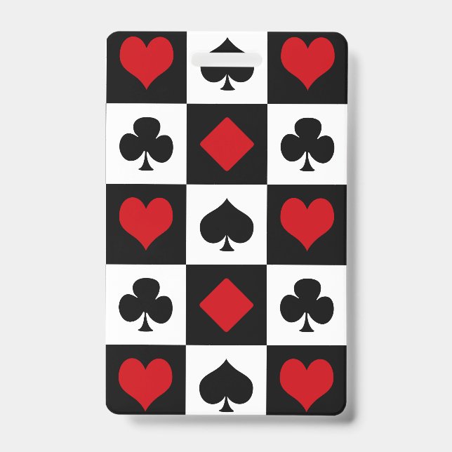 Tarjeta De Identificación Cuatro palos de cartas (Parte frontal)