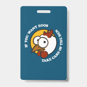 Tarjeta De Identificación Cuida de la gallina 1