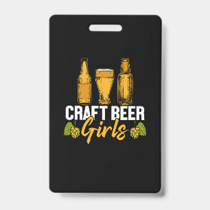 Tarjeta De Identificación Cumpleaños de chicas cerveceras artesanas