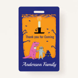 Tarjeta De Identificación Cumpleaños de Halloween Gracias