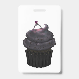 Tarjeta De Identificación Cupcake de compromiso dulce