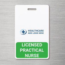 Tarjeta De Identificación Custom Color Medical Role Nurse LPN Companion